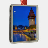 Chapelbrug, Kapellbrucke, Lucerne, Zwitserland Metalen Ornament (Rechts)