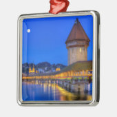 Chapelbrug, Kapellbrucke, Lucerne, Zwitserland Metalen Ornament (Links)