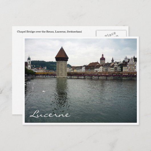 chapelbrug luzerne briefkaart (Voorkant / Achterkant)