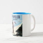 Chapelco Argentina naar Ski Tweekleurige Koffiemok (Voorkant rechts)