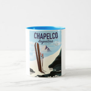 Chapelco Argentina naar Ski Tweekleurige Koffiemok