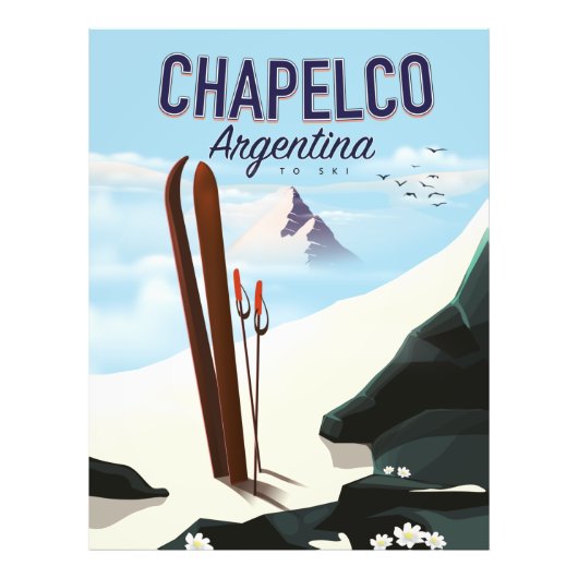 Chapelco Argentinië om te skiën Foto Afdruk (Voorkant)