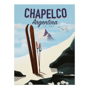 Chapelco Argentinië om te skiën Perfect Poster