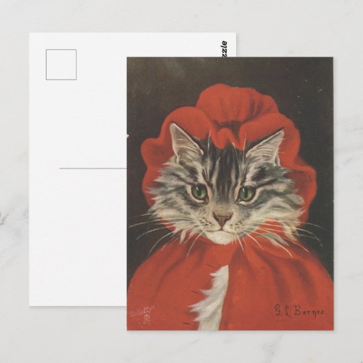 Chaperon rouge chat briefkaart (Voorkant / Achterkant)