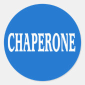 Chaperone badge ronde sticker (Voorkant)