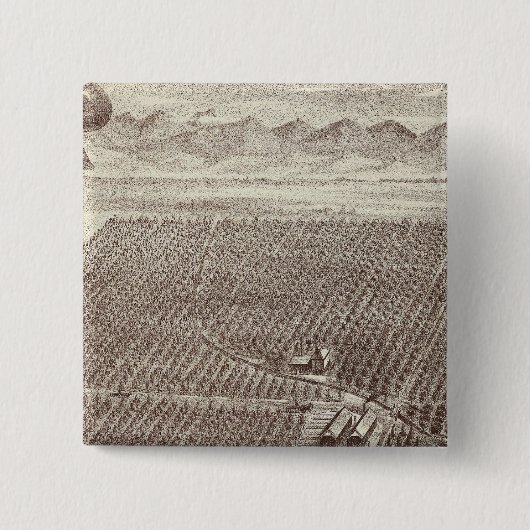 Chapin Fruit Ranch Vierkante Button 5,1 Cm (Voorkant)