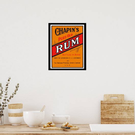 Chapins zuiver oud etiket poster (Keuken)