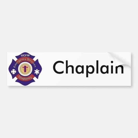 Chaplain Bumpersticker (Voorkant)