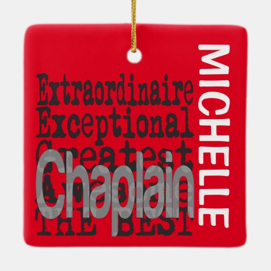 Chaplain Extraordinaire CUSTOM Keramisch Ornament (Achterkant)