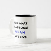 chaplain, geweldige tweekleurige koffiemok (Voorkant links)