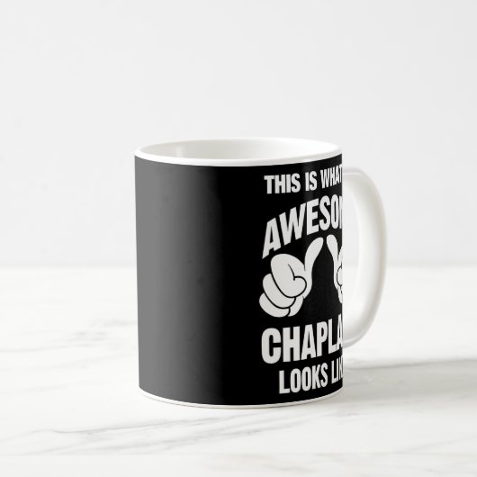 Chaplain Geweldige ziet er uit als grappig Koffiemok (Voorkant rechts)