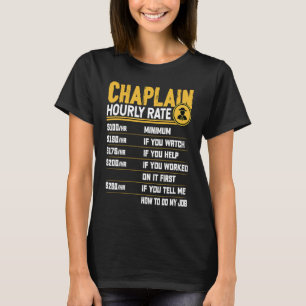 Chaplain Hourly Rate Chaplain Clergy Religieuze Le T-shirt