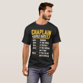 Chaplain Hourly Rate Chaplain Clergy Religieuze Le T-shirt (Voorkant volledig)