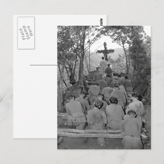 Chaplain Kenny Lynch conducts_War Afbeelding Briefkaart (Voorkant / Achterkant)