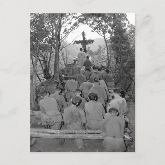 Chaplain Kenny Lynch conducts_War Afbeelding Briefkaart (Voorkant)