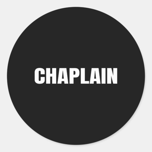 Chaplain Ronde Sticker (Voorkant)
