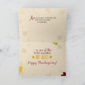 Chaplain Thanksgiving Gift Fall Leaves Feestdagen Kaart (Binnen)