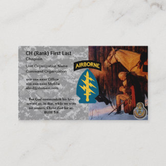 Chaplain Visitekaartje (George Washington Praying)