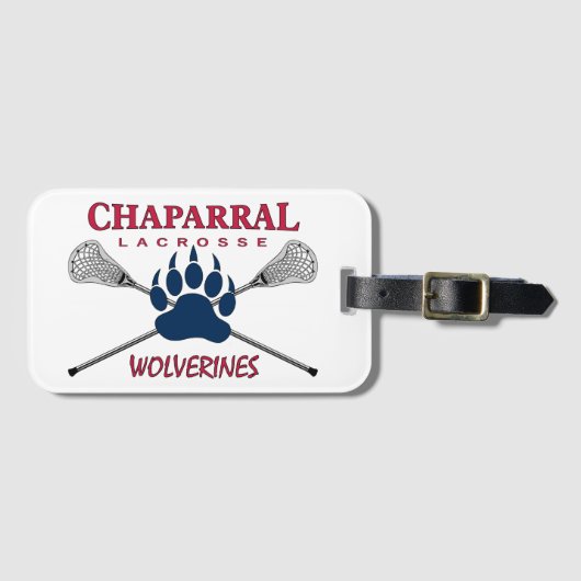 ChapLAX Claw-Logo op wit - Bagagelabel (Voorkant (horizontaal))