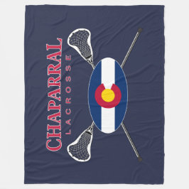 ChapLAX-vlag op blauw vliegtuig (3 formaten) Fleece Deken