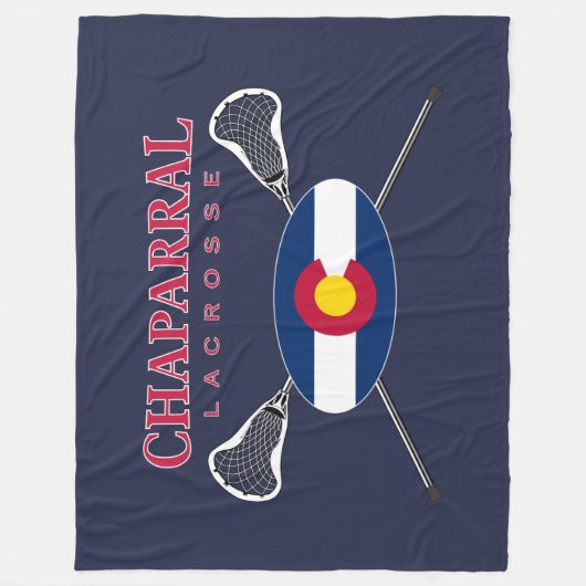 ChapLAX-vlag op blauw vliegtuig (3 formaten) Fleece Deken (Voorkant)