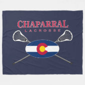 ChapLAX-vlag op blauw vliegtuig (3 formaten) Fleece Deken (Voorkant (Horizontaal))