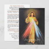 Chaplet Divine Mercy Prayer Kaart Notitiekaartje (Voorkant / Achterkant)