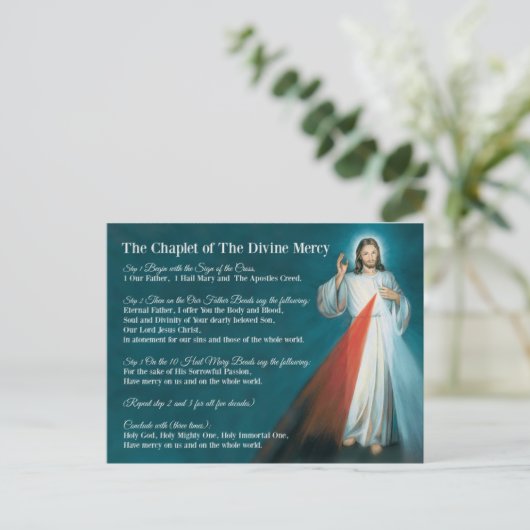 Chaplet of Divine Mercy Prayer Briefkaart (Staand voorkant)