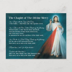 Chaplet of Divine Mercy Prayer Briefkaart