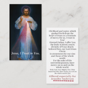  Chaplet of Divine Mercy Prayer Kaart Contactkaartje