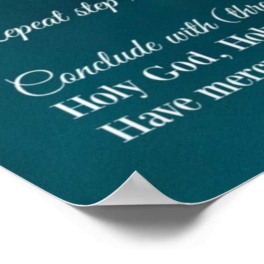 Chaplet of Divine Mercy Prayer Poster (Hoek)