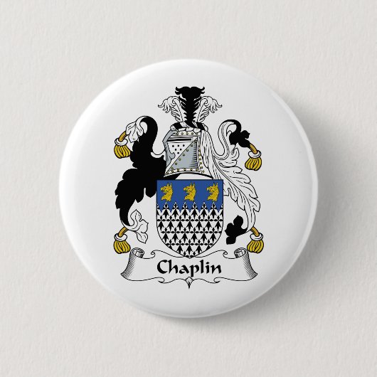 Chaplin Family Crest Ronde Button 5,7 Cm (Voorkant)