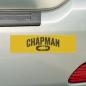 Chapman Bass Vist Logo -  Mustard Yellow Bumpersticker (Op auto)