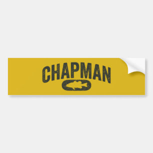 Chapman Bass Vist Logo -  Mustard Yellow Bumpersticker