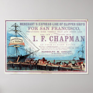 Chapman Clipper Ship Historische Repro Poster