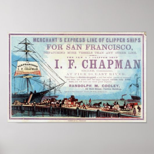 Chapman Clipper Ship Historische Repro Poster (Voorkant)