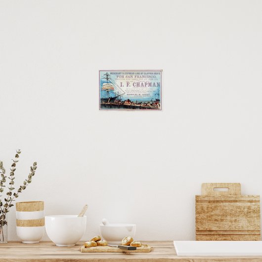 Chapman Clipper Ship Historische Repro Poster (Keuken)
