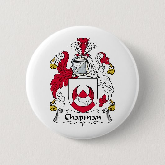 Chapman Family Crest Ronde Button 5,7 Cm (Voorkant)