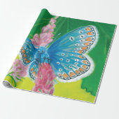 Chapmans blauwe vlinder (Polyommatus thersites) Cadeaupapier (Uitgerold)