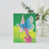 Chapmans blauwe vlinder (Polyommatus thersites) Feestdagenkaart (Staand voorkant)