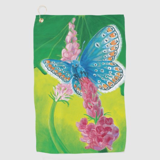 Chapmans blauwe vlinder (Polyommatus thersites) Golfhanddoek (Voorkant)