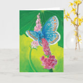 Chapmans blauwe vlinder (Polyommatus thersites) Kaart (Gele Bloem)