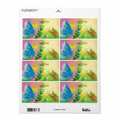 Chapman's Blue Butterfly & Ant & Snail Custom Etiket (Full Sheet)
