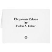 Chapmans Zebras (Achterkant Horizontaal)