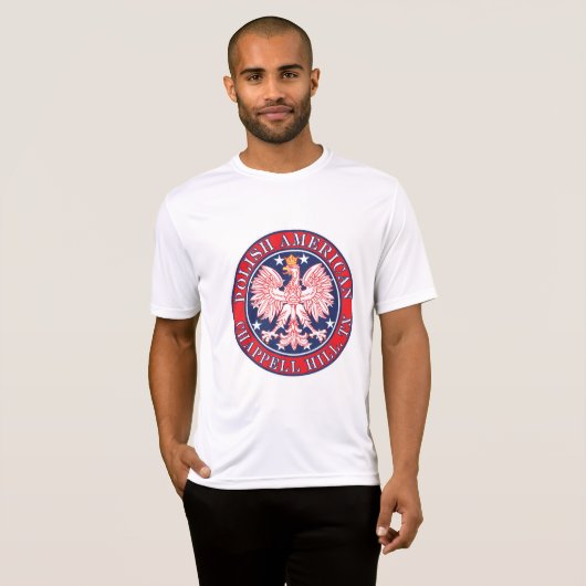 Chappell Hill Texas Poolse Amerikaanse adelaar T-shirt (Voorkant volledig)