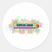 Chapstick Lesbisch Ronde Sticker (Voorkant)