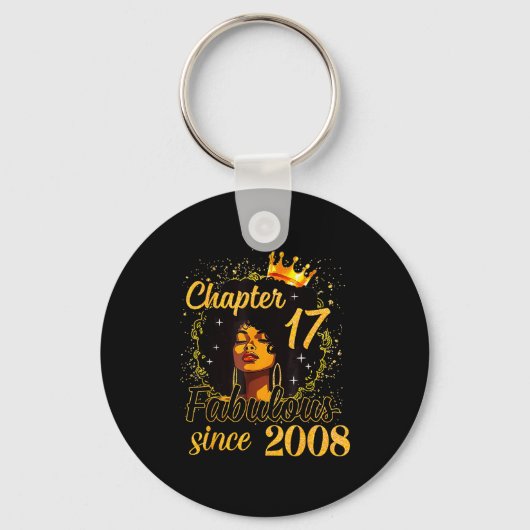 Chapter 17 Fabulous Since 2008 17th Birthday Women Sleutelhanger (Voorkant)