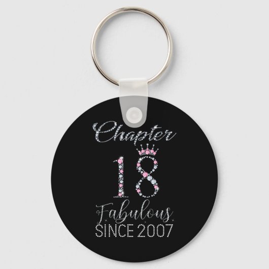 Chapter 18 Fabulous Since 2007 18 Years Old Women Sleutelhanger (Voorkant)