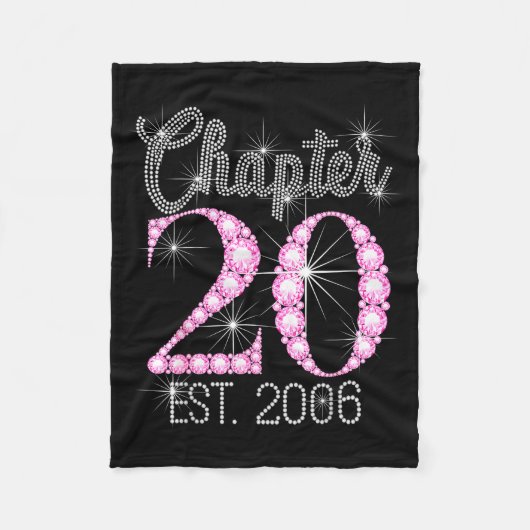Chapter 20 Est 2006 Happy 20th Birthday Gift  Fleece Deken (Voorkant)