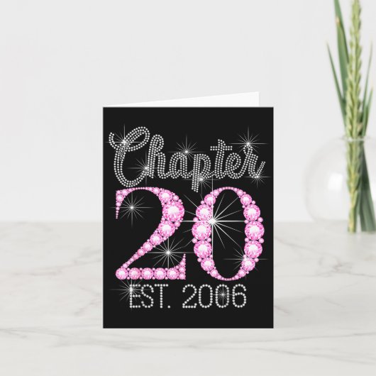 Chapter 20 Est 2006 Happy 20th Birthday Gift  Kaart (Voorkant)